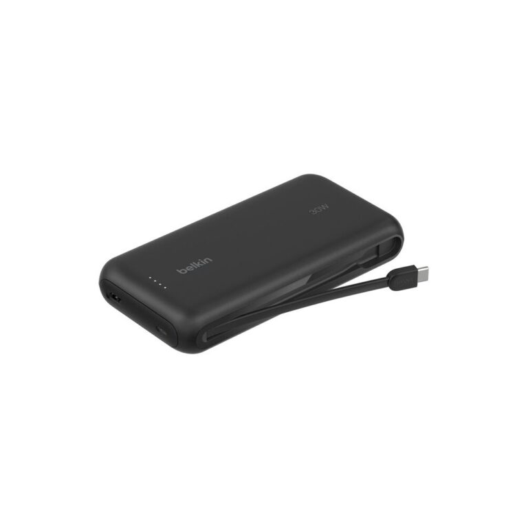 Belkin BoostCharge Power Bank 20000 mAh 30 W USB-C USB-A Built-in Cable Black