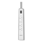 Belkin BSV401AF2M Surge Protector 4 AC Outlets 2 USB Ports 525J Rating 2m Cable White UK Plug