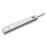 Belkin BSV401AF2M Surge Protector 4 AC Outlets 2 USB Ports 525J Rating 2m Cable White UK Plug