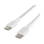 Belkin CAB004BT1MWH Braided USB-C to USB-C Charging Cable 1 m White