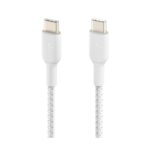 Belkin CAB004BT1MWH Braided USB-C to USB-C Charging Cable 1 m White