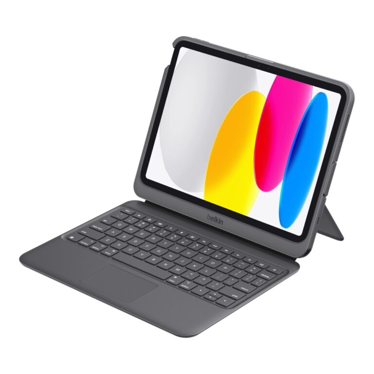 Belkin Connect Rugged USB-C Keyboard Folio for iPad 10th 11th Gen A16 QWERTY UK English Touchpad Numeric Keypad Grey