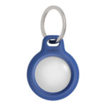 Belkin Secure Holder with Key Ring Case for AirTag Blue Scratch Resistant Twist and Lock Design