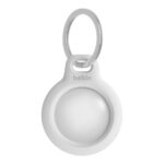 Belkin Secure Holder with Key Ring Case for AirTag Twist-and-Lock Scratch Resistant White