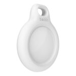Belkin Secure Holder with Key Ring Case for AirTag Twist-and-Lock Scratch Resistant White