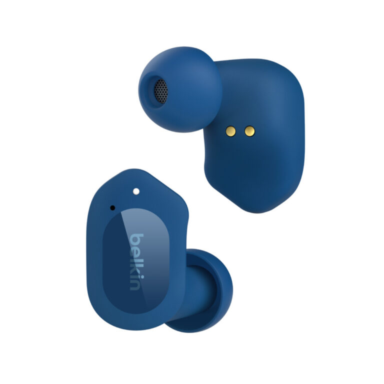 Belkin SOUNDFORM Play True Wireless Earbuds Bluetooth 5.2 with Built-in Microphone Noise Reduction IPX5 Blue