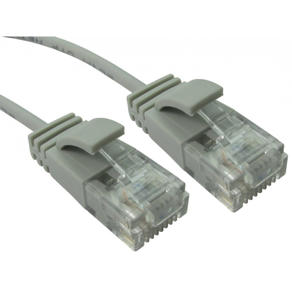 Cables Direct ERSLIM-103 Cat6 Ethernet Cable 3 m RJ-45 to RJ-45 Grey Slim 2.8mm Cables Direct ERSLIM-103 Cat6 Ethernet Cable 3 m RJ-45 to RJ-45 Grey Slim 2.8mm
