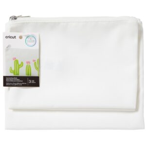 Cricut Cosmetic Bag Blanks White Canvas Texture 3 Pack Compatible With Infusible Ink Heat Press