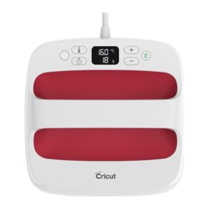 Cricut EasyPress 2 Heat Press 9x9 205°C Adjustable Thermostat Built-in Display Red White