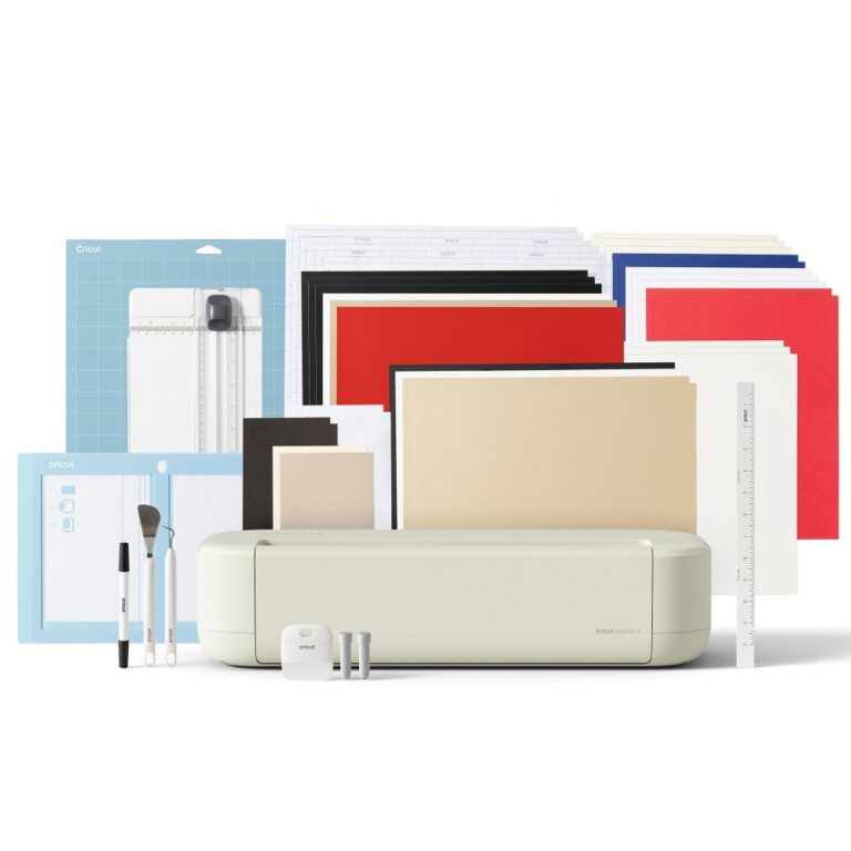 Cricut Explore 5 Cutting Machine with Essential Bundle Wireless 12 Inch Max Cut Width for Vinyl Cardstock Fabric Iron-on Paper