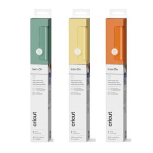 Cricut Iron-On Heat Transfer Vinyl Roll 3 Pack 50 mm Width 350 mm Length Yellow Orange