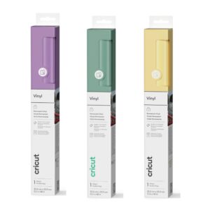 Cricut Matte Permanent Vinyl Roll 12 in x 48 in 3 Pack Butter Yellow Eucalyptus Lilac