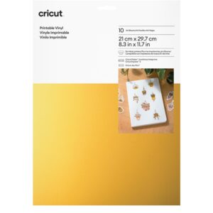 Cricut Printable Vinyl A4 Gold 30 Sheets Glossy Finish Compatible with Cricut Maker and Explore