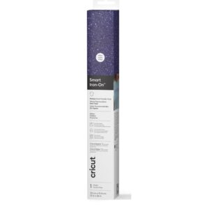 Cricut Smart Iron-On Glitter Heat Transfer Vinyl Roll 330mm x 914mm Purple Washable for Explore Maker Venture