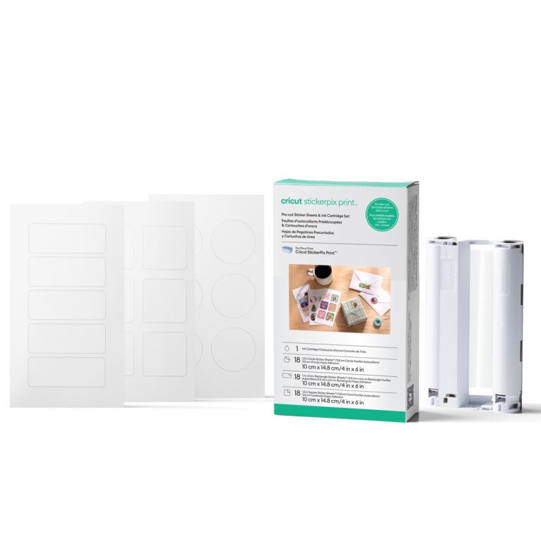 Cricut StickerPix Print pre-cut sticker sheets and ink cartridge set