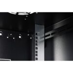 Digitus Dynamic Basic series Wall-mounted rack 12U 600x600mm Steel Black Glass Door with Key Lock