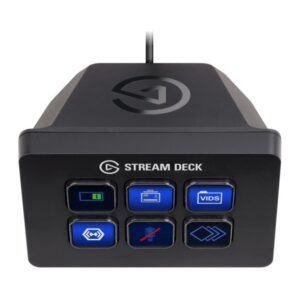 Elgato Stream Deck Mini Gaming Keyboard 6 Customizable LCD Keys Wired USB Black