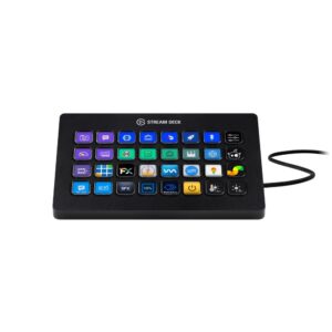 Elgato Stream Deck XL Black 32 Button LCD Control Panel for Streaming and Content Creation on Windows