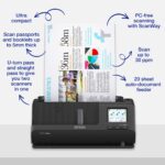 Epson ES-C380W Scanner with Wi-Fi USB 2.0, 30 ppm Speed, 20 Sheet ADF, 2.4 Inch Display, Black