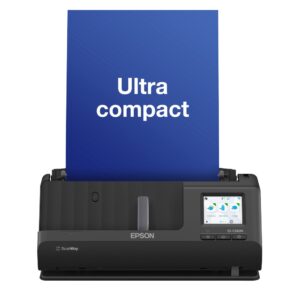 Epson ES-C380W Scanner with Wi-Fi USB 2.0, 30 ppm Speed, 20 Sheet ADF, 2.4 Inch Display, Black