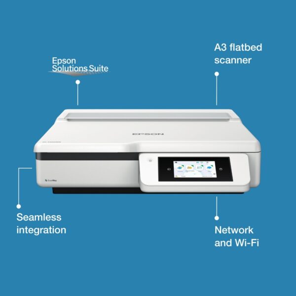 Epson WorkForce DS-51000WN A3 Flatbed Network Scanner Wi-Fi Ethernet USB 600 DPI 4.3" Touch Display