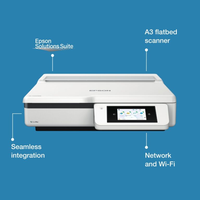 Epson WorkForce DS-51000WN A3 Flatbed Network Scanner Wi-Fi Ethernet USB 600 DPI 4.3" Touch Display