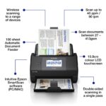 Epson WorkForce ES-590W Wi-Fi Sheet-fed Scanner, 100-Sheet ADF, Duplex, 45ppm, 4.29" Touchscreen