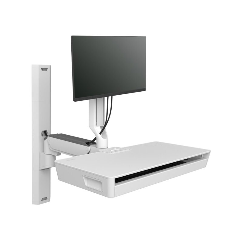Ergotron 45-619-251 CareFit Combo Wall Mount Stand for All-in-One PC 27 inch 10.7 kg White VESA 75x75 100x100