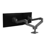 Ergotron LX Pro Series 45-686-293 Dual Monitor Mount Stand 27" Desk Clamp Dark Grey 20 kg Max Weight