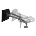 Ergotron LX Pro Series 45-686-293 Dual Monitor Mount Stand 27" Desk Clamp Dark Grey 20 kg Max Weight