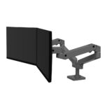 Ergotron LX Pro Series 45-686-293 Dual Monitor Mount Stand 27" Desk Clamp Dark Grey 20 kg Max Weight