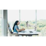 Ergotron LX Pro Series Dual Monitor Mount Stand 27" White Desk Clamp 10kg Per Display