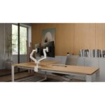Ergotron LX Pro Series Dual Monitor Mount Stand 27" White Desk Clamp 10kg Per Display