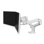Ergotron LX Pro Series Dual Monitor Mount Stand 27" White Desk Clamp 10kg Per Display