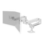Ergotron LX Pro Series Dual Monitor Mount Stand 27" White Desk Clamp 10kg Per Display