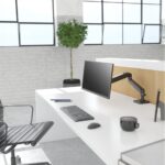 Ergotron LX Pro Series Monitor Mount Desk VESA 75x75-100x100mm 10kg Capacity Height Tilt 360 Rotation Black