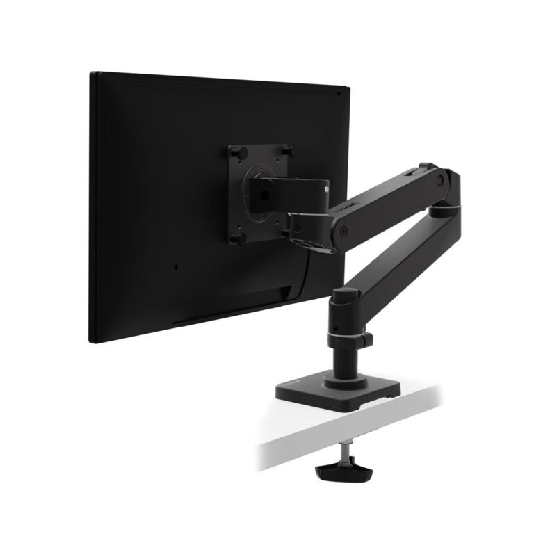 Ergotron LX Pro Series Monitor Mount Desk VESA 75x75-100x100mm 10kg Capacity Height Tilt 360 Rotation Black