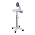 Ergotron StyleView SV10 Tablet Cart Aluminium White Height Adjustable 4 Wheel Tilt 0-128 75x75 100x100