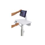 Ergotron StyleView SV10 Tablet Cart Aluminium White Height Adjustable 4 Wheel Tilt 0-128 75x75 100x100