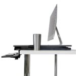 Ergotron WorkFit-TX Sit-Stand Adjustable Desk with Keyboard Tray, Black, 18.2 kg Capacity