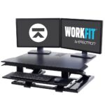Ergotron WorkFit-TX Sit-Stand Adjustable Desk with Keyboard Tray, Black, 18.2 kg Capacity