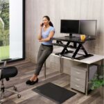 Ergotron WorkFit-TX Sit-Stand Adjustable Desk with Keyboard Tray, Black, 18.2 kg Capacity