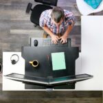 Ergotron WorkFit-TX Sit-Stand Adjustable Desk with Keyboard Tray, Black, 18.2 kg Capacity