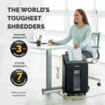 Fellowes AutoMax 100M Auto Feed Paper Shredder 100 Sheet Capacity P-4 Security Micro Cut 4x10mm 23L Bin Black
