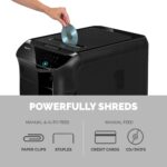 Fellowes AutoMax 350C Auto Feed Paper Shredder Cross Cut P-4 Security 350 Sheet Capacity 68L Bin Black
