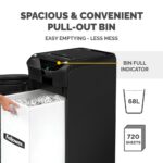 Fellowes AutoMax 350C Auto Feed Paper Shredder Cross Cut P-4 Security 350 Sheet Capacity 68L Bin Black