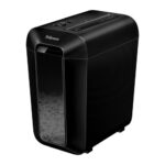 Fellowes LX65 Cross Cut Paper Shredder 10 Sheet P-4 SafeSense 22 Litre Bin Black
