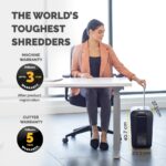 Fellowes LX65 Cross Cut Paper Shredder 10 Sheet P-4 SafeSense 22 Litre Bin Black