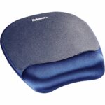 Fellowes Memory Foam Mouse Pad with Wrist Rest - Sapphire Blue