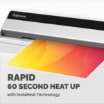 Fellowes Saturn A3 Cold/Hot Laminator 125 Micron 300 mm/min Speed Auto Power Off Black Silver with 10 Pouch Starter Pack